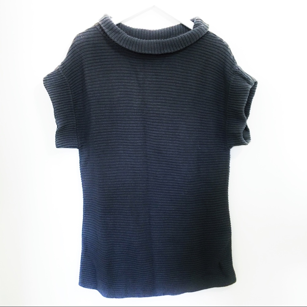 Grey Ann Taylor knitted mock turtle neck sweater